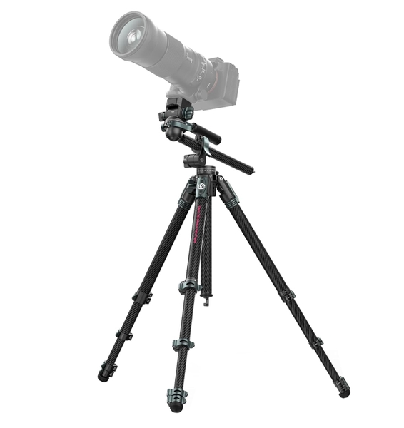 Ulanzi JJ06 Chân máy du lịch Travel Tripod Carbon Fiber / Cột giữa 2 phần chính hãng