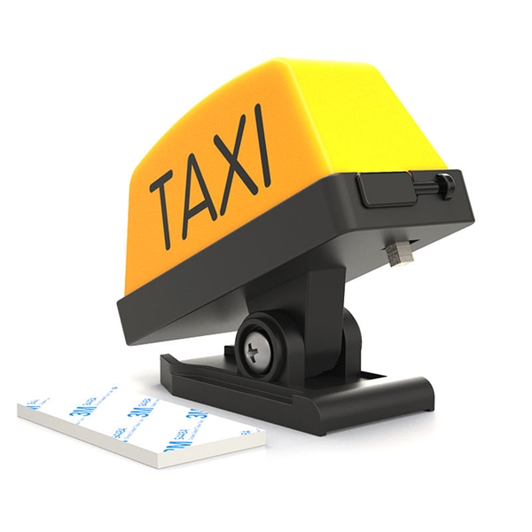 Đèn gắn ghi đông xe máy, xe đạp, mũ bảo hiểm kiểu dáng Taxi có tích hợp còi HLT52 chống thấm nước