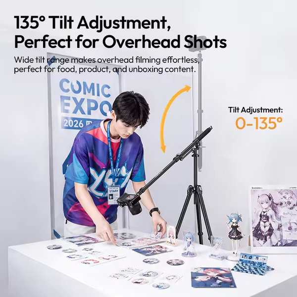 Ulanzi TH09 Giá đỡ đèn kiêm giá đỡ máy ảnh dài tới 1.34M điều chỉnh độ nghiêng 3 đoạn chính hãng