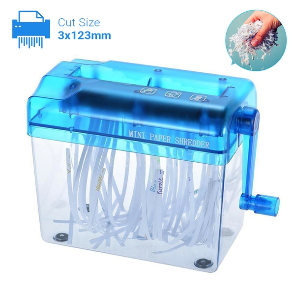 Máy cắt giấy mini cầm tay Shredder - Hủy giấy tài liệu cho văn phòng, trường học và gia đình