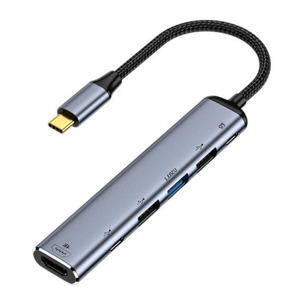 [Hỗ trợ chip M1 M2] Hub Adapter USB Type-C 3.1 thunderbolt 3/4 ra cổng HDMI/VGA/USB/PD100W HL349