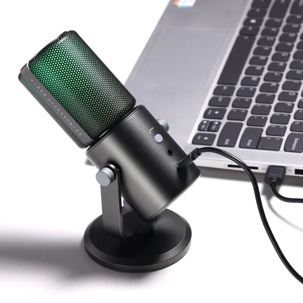Micro thu âm đa hướng Condenser Ulanzi DCM-05 RGB hỗ trợ Podcast / Livestream / Stream Gaming
