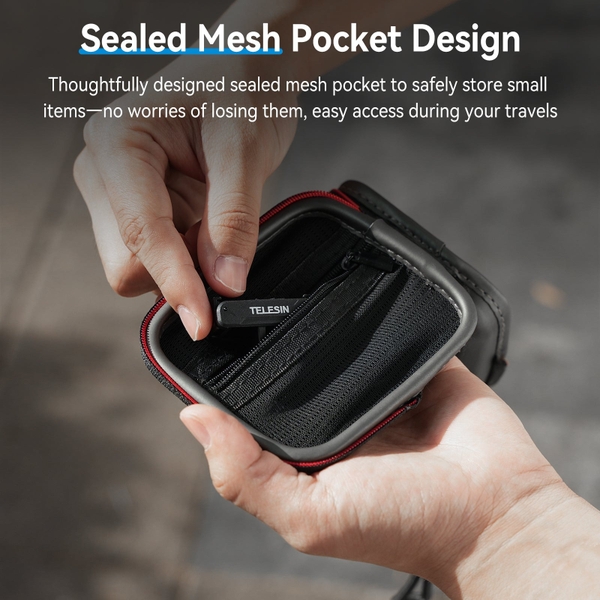 Túi đựng chống nước Telesin SP Shockproof & Pressure-Resistant sử dụng cho Gopro / DJI action / Insta360 Ace chính hãng