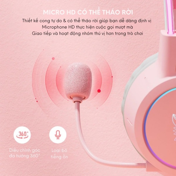 Tai nghe chơi game Onikuma X15 Pro tai hươu tích hợp micro HD chính hãng