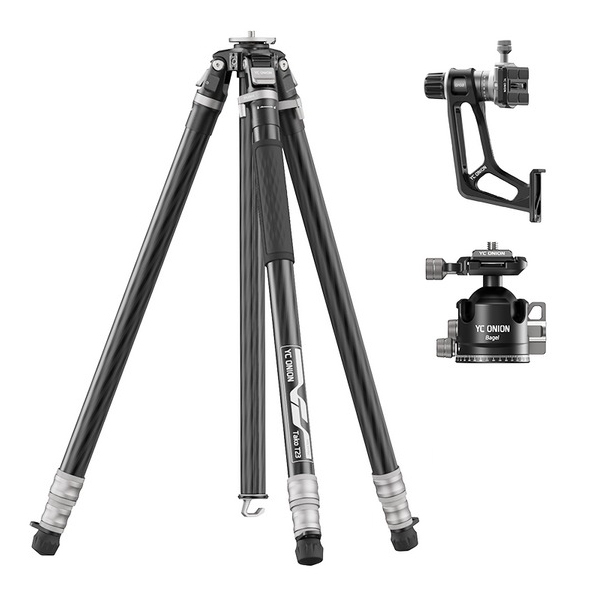 YC Onion Tako T23 Tripod carbon fiber chuyên nghiệp hỗ trợ tính năng thao tác nhanh, tải trọng 8kg chính hãng