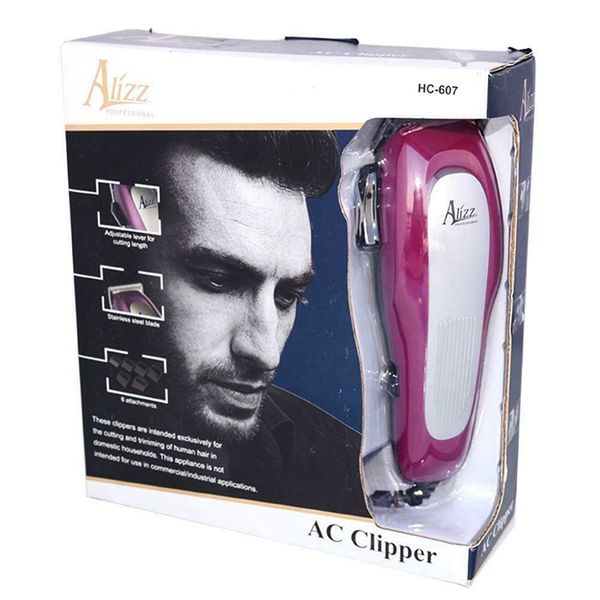 Tông đơ cắt tóc có dây giá rẻ Alizz HC 607 - Bộ đầy đủ nhiều kích cở cử