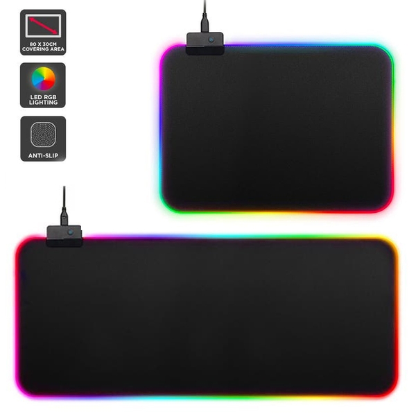 Pad Lót chuột LED RGB cực đẹp, Fullsize 14 Backlighting USB Powered Plug and Play for Games Office HL227