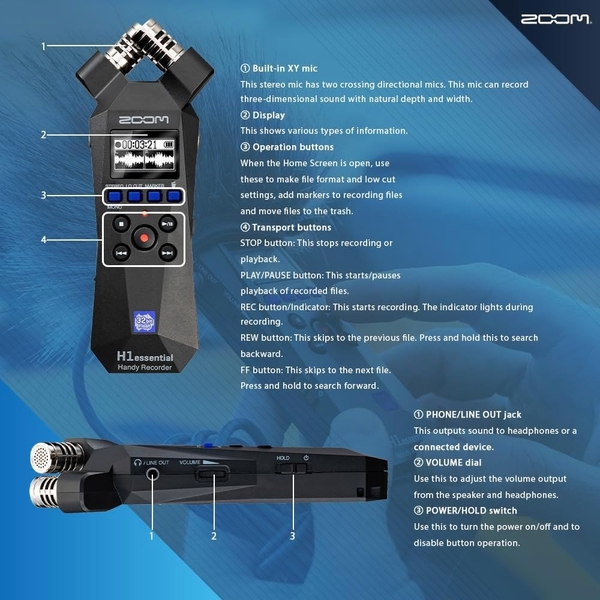 Zoom H1 essential Stereo Handy Recorder