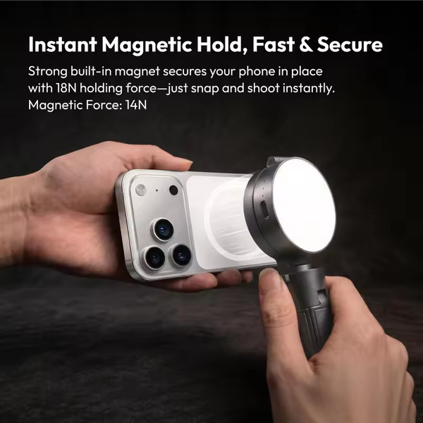Gậy selfie mini 2 trong 1 Ulanzi MT40 có đèn chiếu sáng tay cầm nam châm tương thích với điện thoại