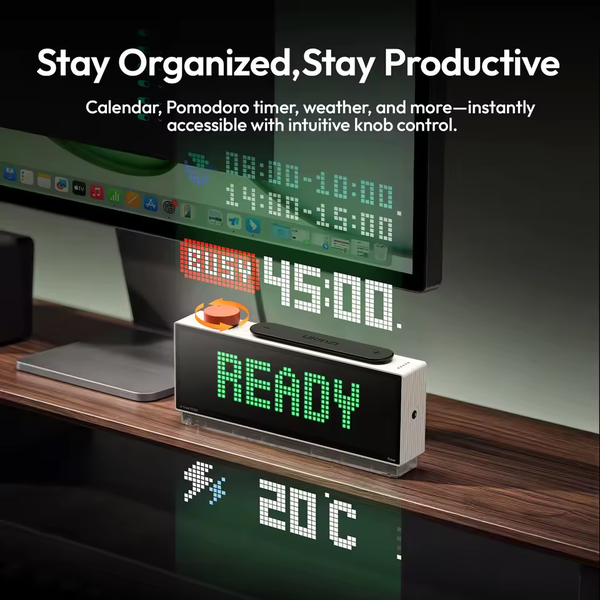 Ulanzi TC002 Pixbar Smart Pixel Clock II Thời tiết Lịch Lấy nét Hẹn giờ Đồng hồ thông minh Pixel