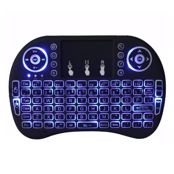 [Pin Sạc] Bàn phím UKB 500 có tích hợp hệ thống đèn led - Có Touchpad đa chạm sử dụng trên TV Box, Smart TV Android