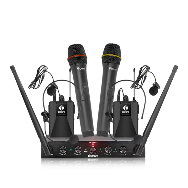 AU-400 Wireless Microphone（2Handheld 2Headset 2Lavalier Mic）