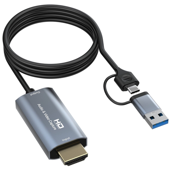 Cap HDMI Video Capture ra cổng USB3.0/Type-C dài 1.8M Model Z36B ghi hình nhanh chóng tiện lợi