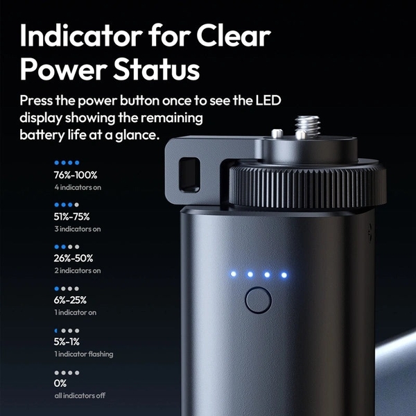 Ulanzi BG5 pin sạc dự phòng cho đèn Led Studio hỗ trợ PD Max 100W