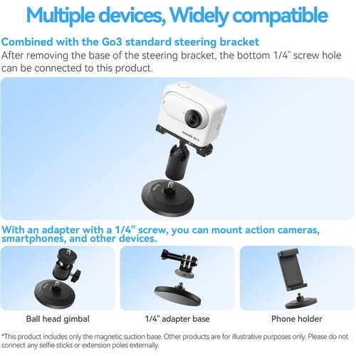 Telesin MAG-005 Bộ đế từ tính chất liệu hợp kim cao cấp dành cho Action Cam chính hãng