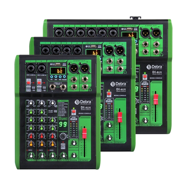 Debra Audio DI Series Audio Mixer DJ console（4/6/8 Channel）