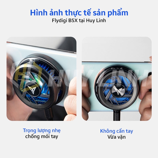 Sò lạnh kiêm quạt tản nhiệt điện thoại Flydigi B5X - Công nghệ FlyOC có hỗ trợ Magsafe