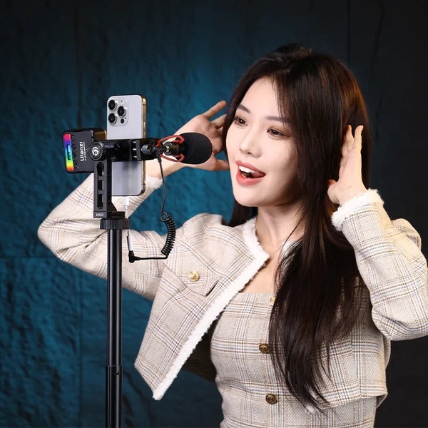 Kẹp điện thoại hợp kim nhôm Ulanzi MA53 tích hợp ballhead xoay 360 độ chính hãng