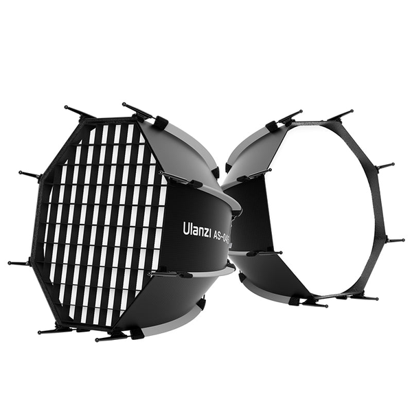 Softbox bát giác tổ ong Ulanzi AS-045 45cm 3308 tích hợp tháo lắp nhanh ngàm Mini Bowen bằng kim loại