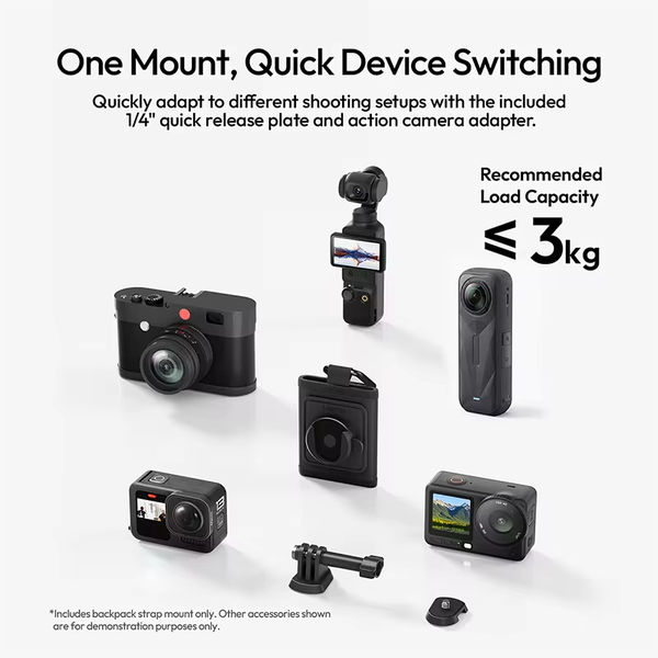 Ulanzi CA01 UKA/CKA Ecosytem Giá đỡ gắn ba lô tháo lắp nhanh với khả năng xoay 360° dành cho máy ảnh chínhh hãng