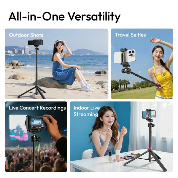 Ulanzi MT-44 Chân tripod phiên bản tự động bung cho Điện Thoại/Máy ảnh Mirroless, DSLR chính hãng