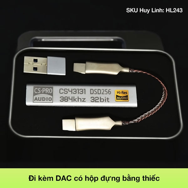 Bộ giải mã khuếch đại âm thanh Chip CS43131 - DSD256 32bit sử dụng cho đa nền tảng Android/IOS/Windows/Mac