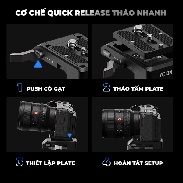 Bộ kit Cedar SQ45 YC Onion kèm tấm Cover Plate Quick Release chính hãng