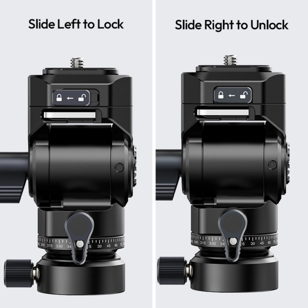 Đầu Tripod Ulanzi U190 II Uka Fluid Head đế tháo lắp nhanh cho máy ảnh DSLR tải trọng 4KG