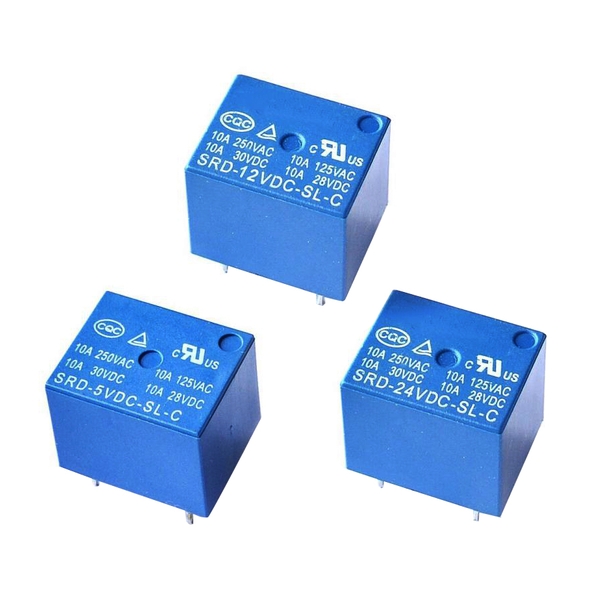 Relay 12V 10A 5 chân màu xanh loại 1