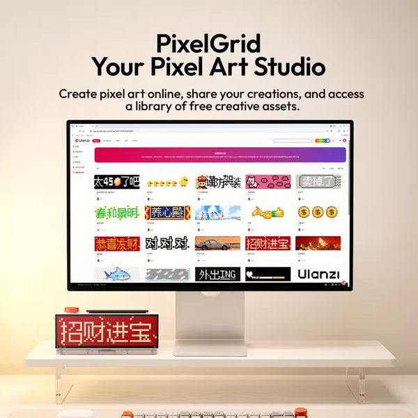 Ulanzi TC002 Pixbar Smart Pixel Clock II Thời tiết Lịch Lấy nét Hẹn giờ Đồng hồ thông minh Pixel