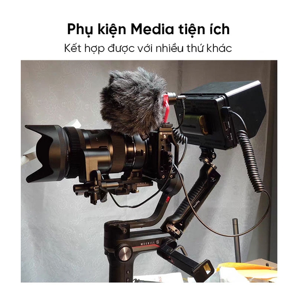 Cáp dây lò xo truyền tín hiệu cho máy ảnh 4K60P Micro HDMI ra HDMI 2.0 ra màn hình phụ hoặc máy tính HLAD1