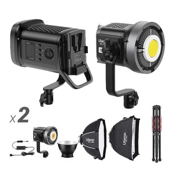 Ulanzi 200W Bi-color V-Mount Video Light Bundle phù hợp cho cả In-Door hoặc OutDoor Studio HLS-03