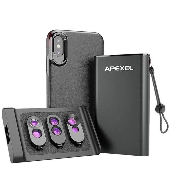 APEXEL Dual Lenses Phone Kit - Chuyên dụng cho Iphone XS Max camera kép