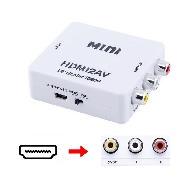 Bộ chuyển đổi AV ra HDMI Hỗ trợ độ phân giải FullHD 1920x1080 AV001