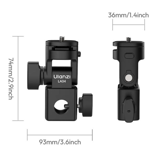 Bộ mount giá đỡ chuyển đổi Ulanzi LA04 tích hợp ngàm coldshoe và tấm tháo nhanh cho chân đèn chính hãng