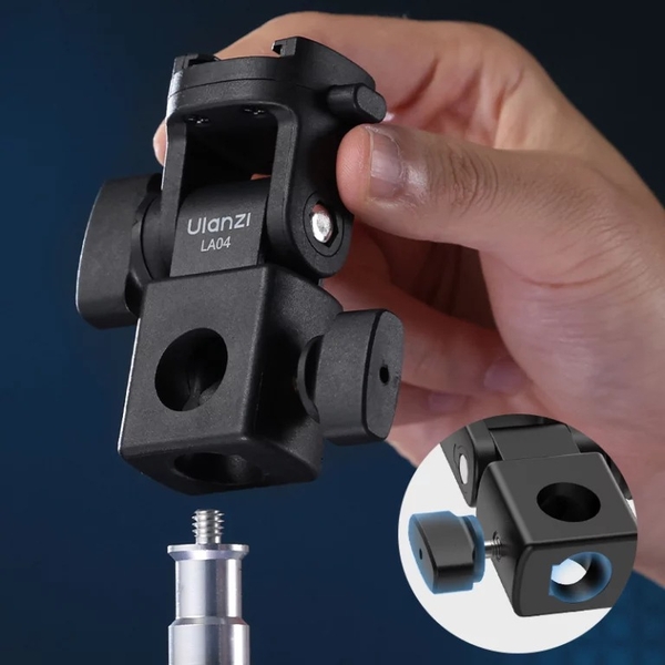 Bộ mount giá đỡ chuyển đổi Ulanzi LA04 tích hợp ngàm coldshoe và tấm tháo nhanh cho chân đèn chính hãng