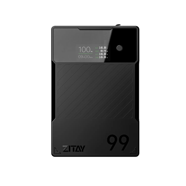 Pin V-Mount Zitay 99W 14.8V 6689mAh với Sạc nhanh PD 60W USB-C chính hãng Non Antarctica Version-Black (BU12)