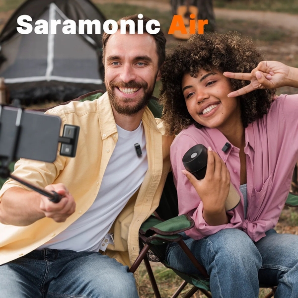 Saramonic Air 01 micro không dây siêu nhẹ 2 TX 1 RX tích hợp màn hình màu 1,05 inch chính hãng