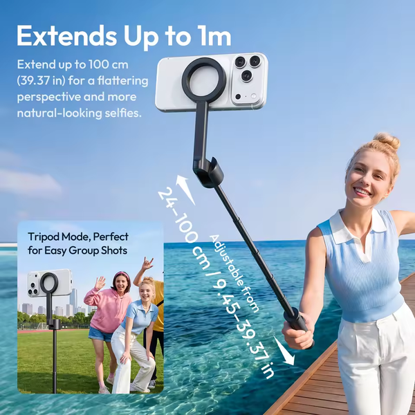 Gậy selfie Ulanzi SK33 Auto-Open Magnetic dành cho điện thoại di động hỗ trợ bluetooth chụp từ xa chính hãng