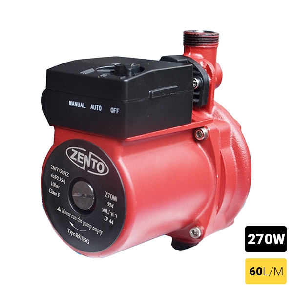 Máy bơm tăng áp Zento Có Rơle Tự Ngắt ZT-RS20/12 Red công suất 270W