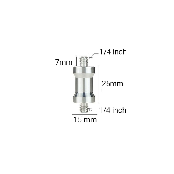 Đầu ốc nối chuyển đổi ren cho chân đèn 1/4 - 3/8inch