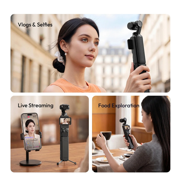 Ulanzi PK-22 Tay cầm pin dự phòng dung lượng pin 4800mAh cho DJI Osmo Pocket 4 3