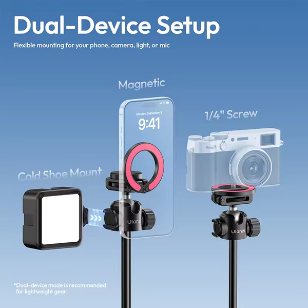 Chân máy Ulanzi MT-44M  chiều cao 1.49M hỗ trợ  Magsafe dành cho điện thoại với đầu bi xoay 360° chính hãng