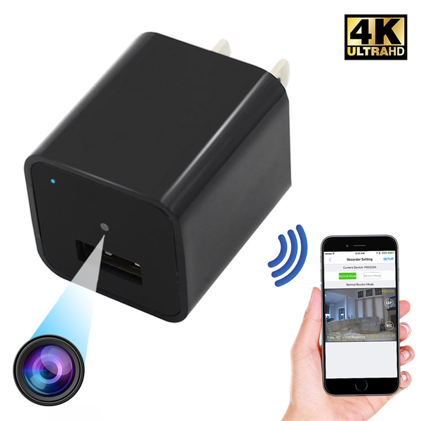 Camera hình cốc sạc Iphone mini wifi AH43 4K - Giám sát liên tục 24/7