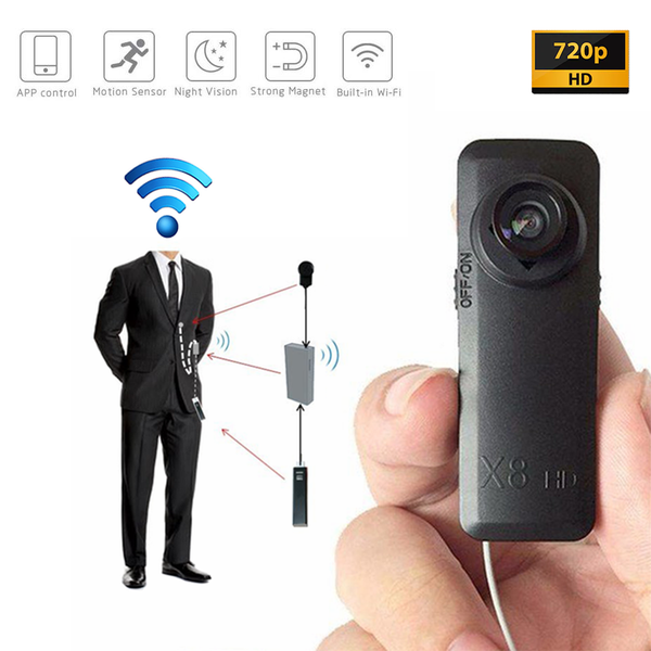 Camera nút áo mini wifi X8 - Coi trực tiếp trên điện thoại qua wifi