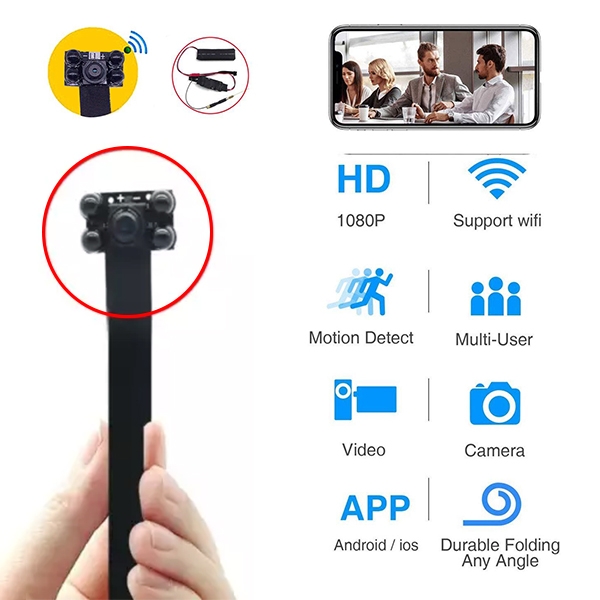 Camera giám sát V99 Plus giấu kín wifi - hồng ngoại đen