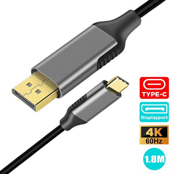 Dây Cáp Type C To DP DisplayPort 4K 60Hz Thunderbolt 3 Dài 1.8M HL151