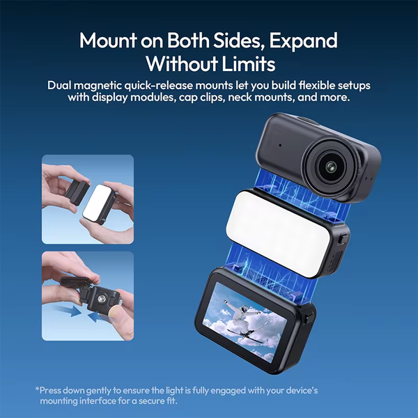 Ulanzi LM25 Đèn Led mini dành cho DJI Nano / Action 6 nhiệt độ màu 2900-6700K công xuất 1,6W chính hãng