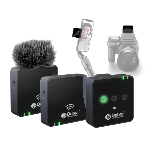 W90 2.4G DSLR camera/smartphone wireless recording microphone