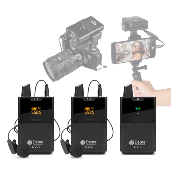 DV02 DSLR camera/Smartphone wireless recording microphone
